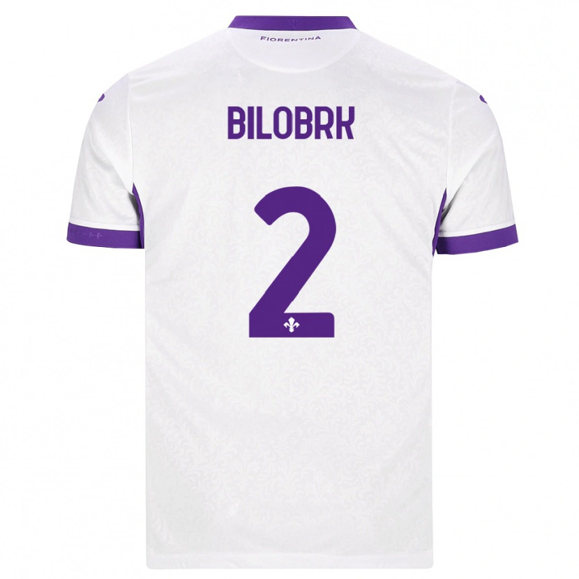 Danxen Børn Ante Bilobrk #2 Hvid Lilla Udebane Spillertrøjer 2026/27 Trøje T-Shirt