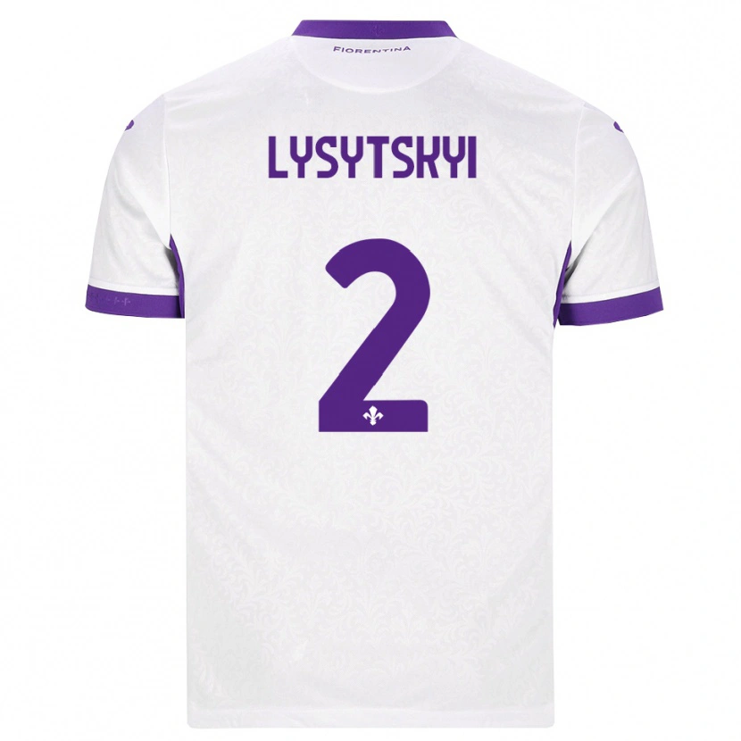 Danxen Børn Andriy Lysytskyi #2 Hvid Lilla Udebane Spillertrøjer 2026/27 Trøje T-Shirt