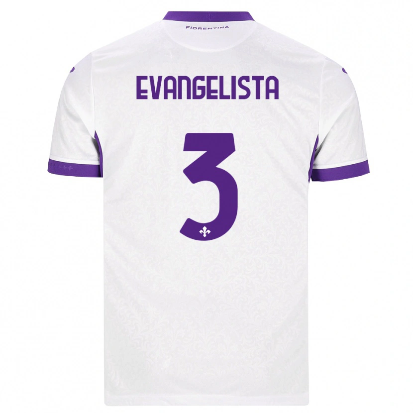 Danxen Børn Carlo Evangelista #3 Hvid Lilla Udebane Spillertrøjer 2026/27 Trøje T-Shirt