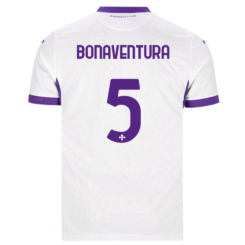 Danxen Børn Giacomo Bonaventura #5 Hvid Lilla Udebane Spillertrøjer 2026/27 Trøje T-Shirt
