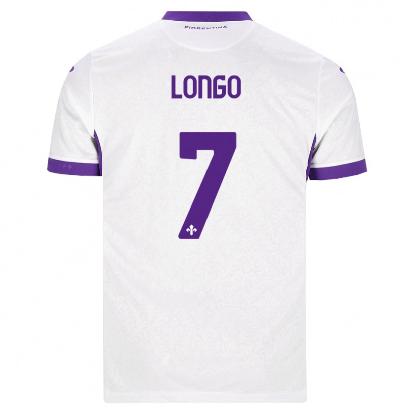 Danxen Børn Miriam Longo #7 Hvid Lilla Udebane Spillertrøjer 2026/27 Trøje T-Shirt