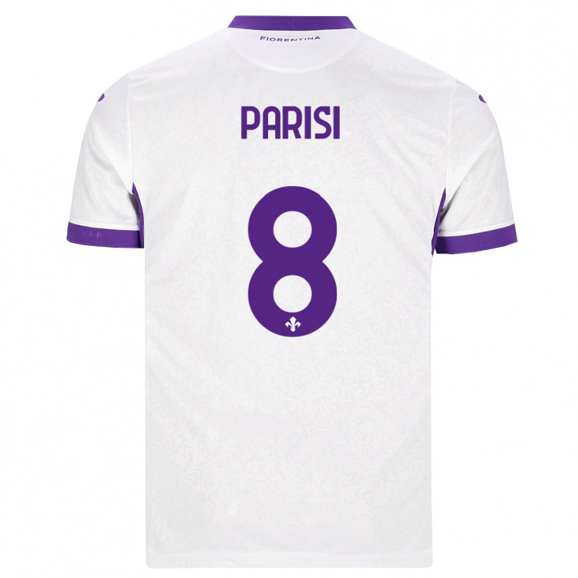 Danxen Børn Alice Parisi #8 Hvid Lilla Udebane Spillertrøjer 2026/27 Trøje T-Shirt