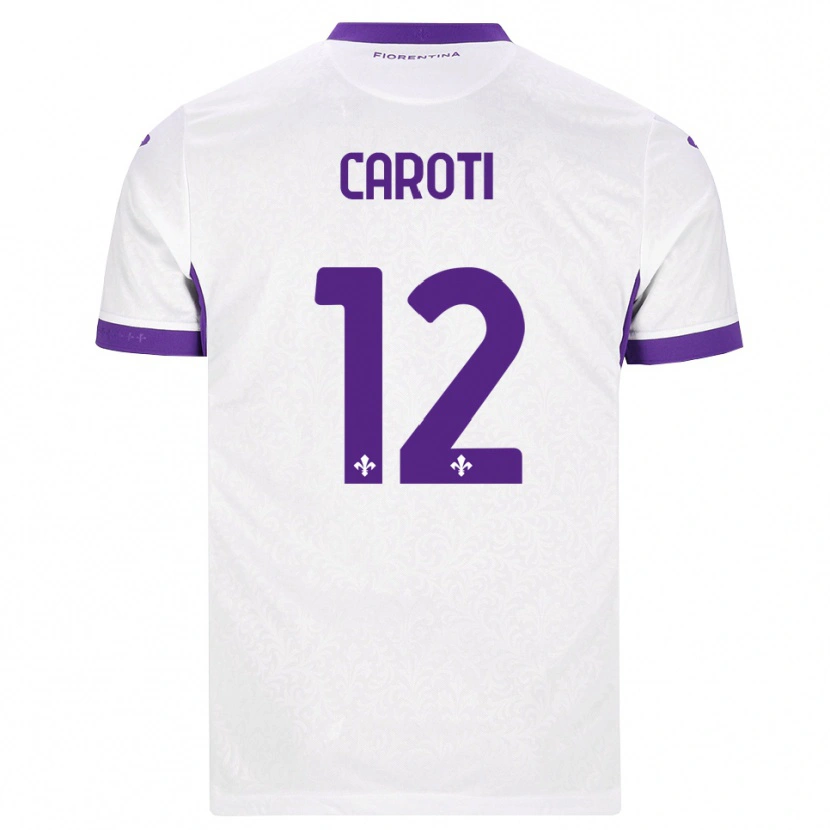 Danxen Børn Filippo Caroti #12 Hvid Lilla Udebane Spillertrøjer 2026/27 Trøje T-Shirt