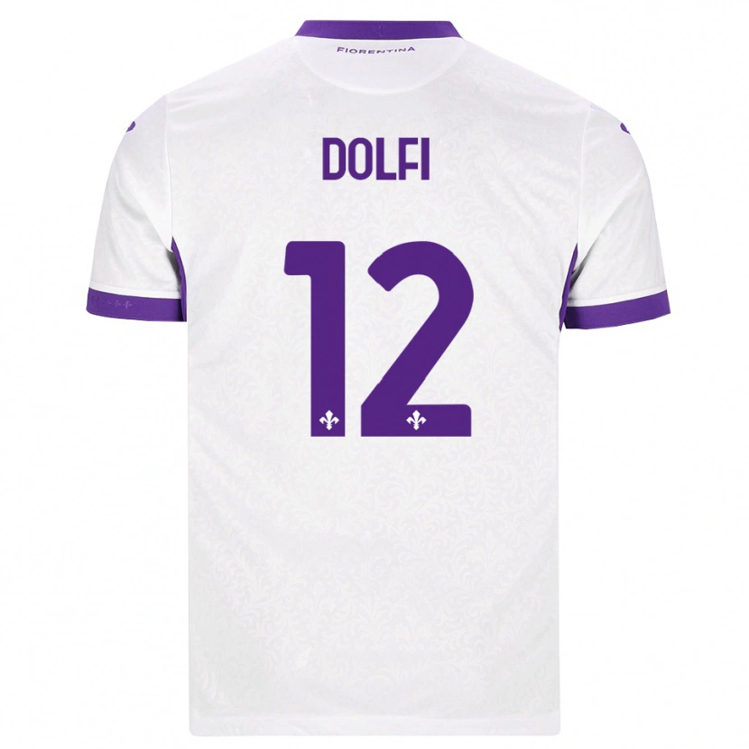 Danxen Børn Brando Dolfi #12 Hvid Lilla Udebane Spillertrøjer 2026/27 Trøje T-Shirt