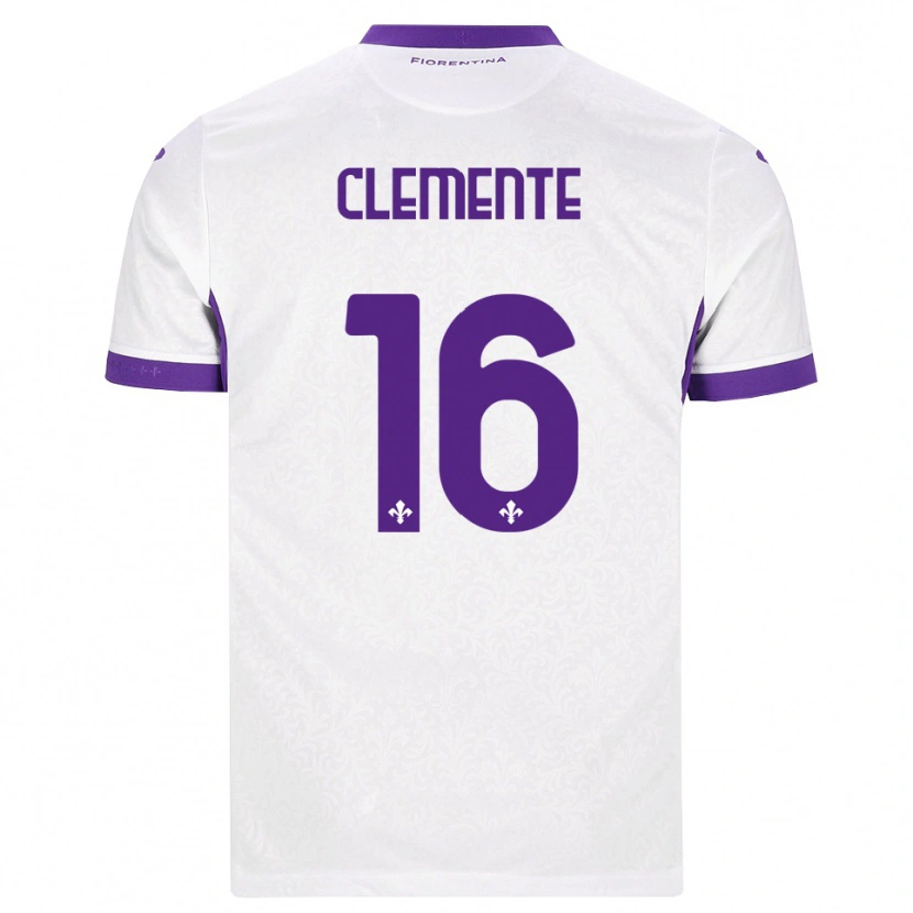 Danxen Børn Raffaele Clemente #16 Hvid Lilla Udebane Spillertrøjer 2026/27 Trøje T-Shirt