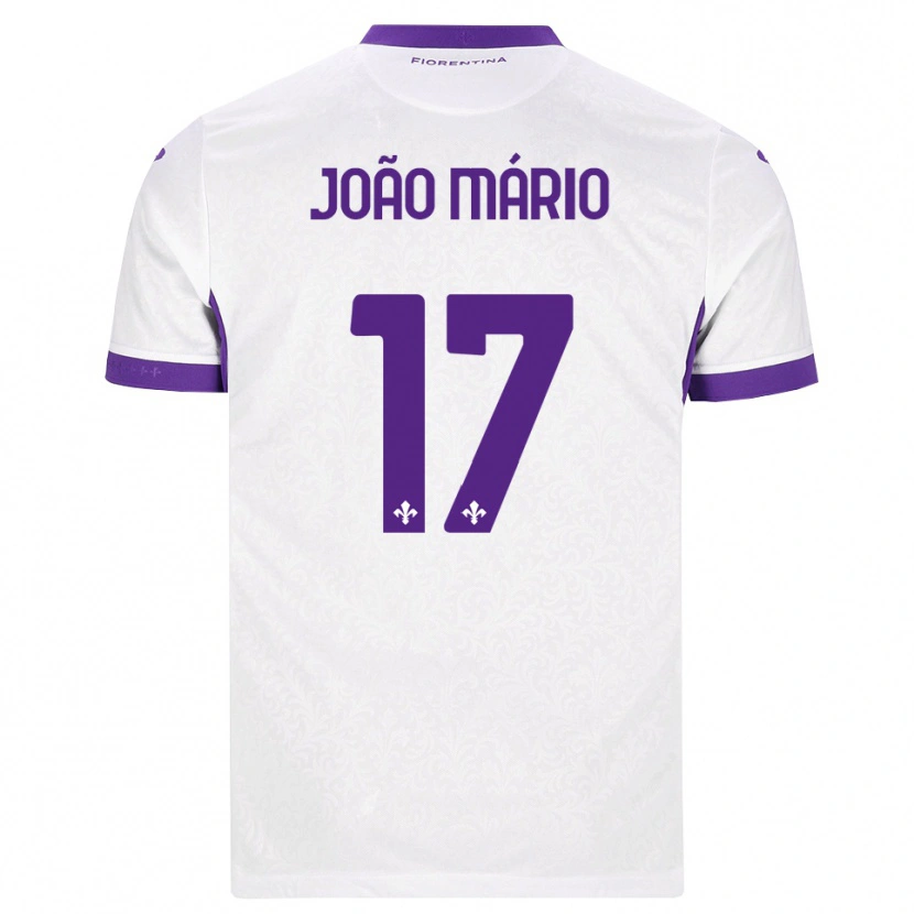 Danxen Børn João Mário #17 Hvid Lilla Udebane Spillertrøjer 2026/27 Trøje T-Shirt