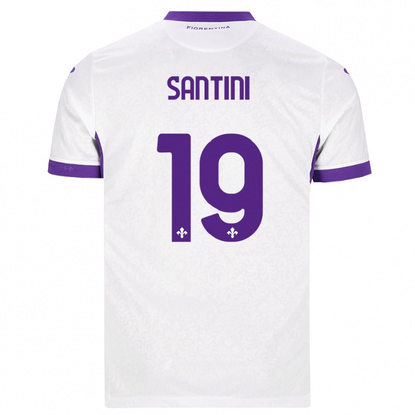 Danxen Børn Margherita Santini #19 Hvid Lilla Udebane Spillertrøjer 2026/27 Trøje T-Shirt