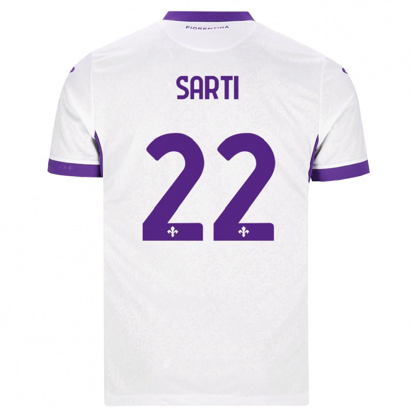Danxen Børn Alessia Sarti #22 Hvid Lilla Udebane Spillertrøjer 2026/27 Trøje T-Shirt