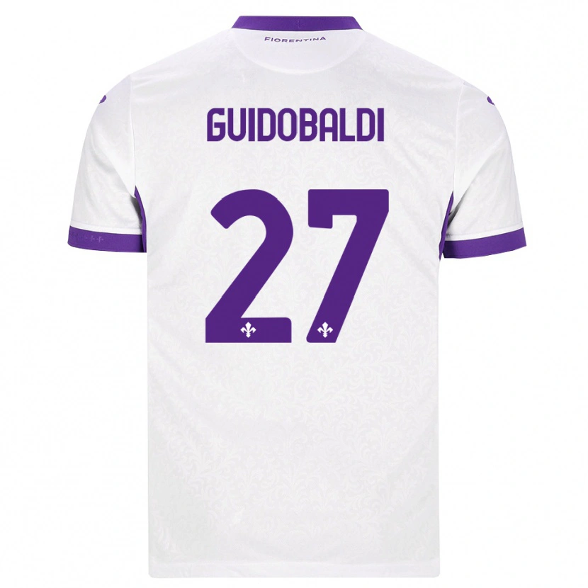 Danxen Børn Filippo Guidobaldi #27 Hvid Lilla Udebane Spillertrøjer 2026/27 Trøje T-Shirt