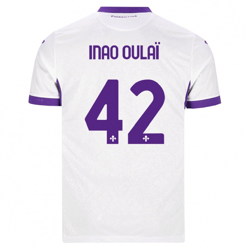 Danxen Børn Christ Inao Oulaï #42 Hvid Lilla Udebane Spillertrøjer 2026/27 Trøje T-Shirt