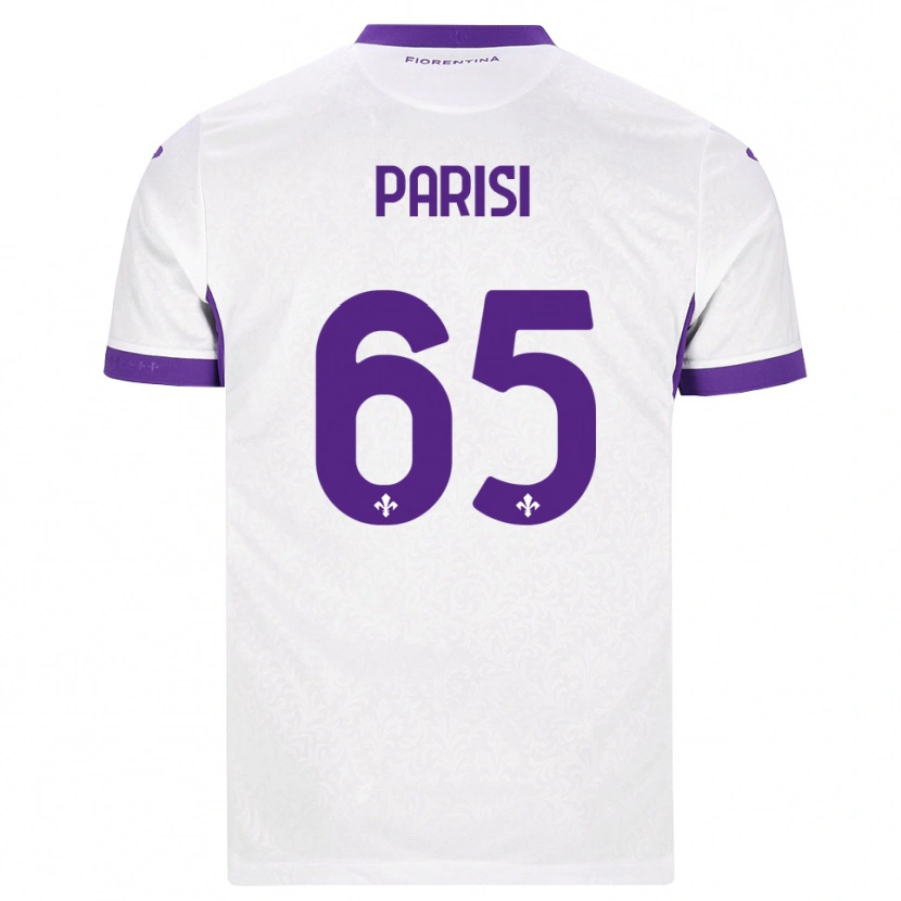Danxen Børn Fabiano Parisi #65 Hvid Lilla Udebane Spillertrøjer 2026/27 Trøje T-Shirt