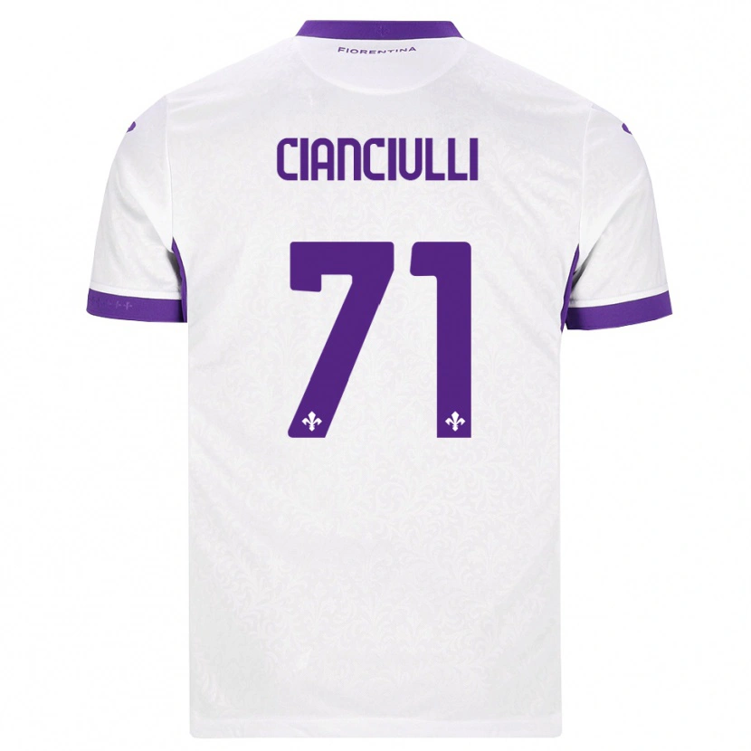 Danxen Børn Salvatore Cianciulli #71 Hvid Lilla Udebane Spillertrøjer 2026/27 Trøje T-Shirt