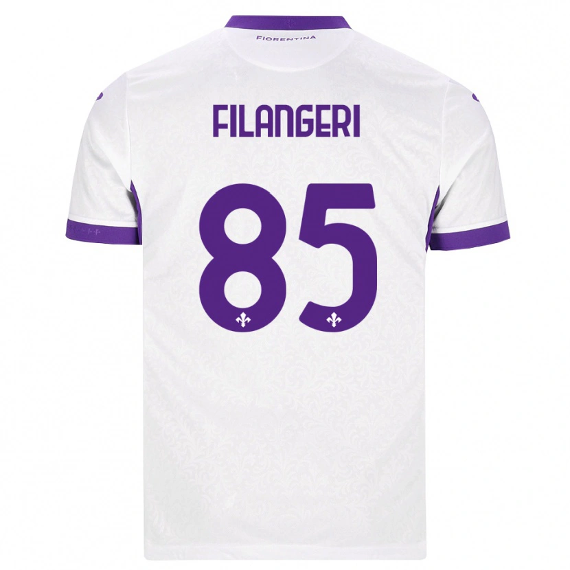 Danxen Børn Maria Luisa Filangeri #85 Hvid Lilla Udebane Spillertrøjer 2026/27 Trøje T-Shirt