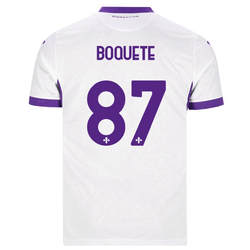 Danxen Børn Veronica Boquete #87 Hvid Lilla Udebane Spillertrøjer 2026/27 Trøje T-Shirt
