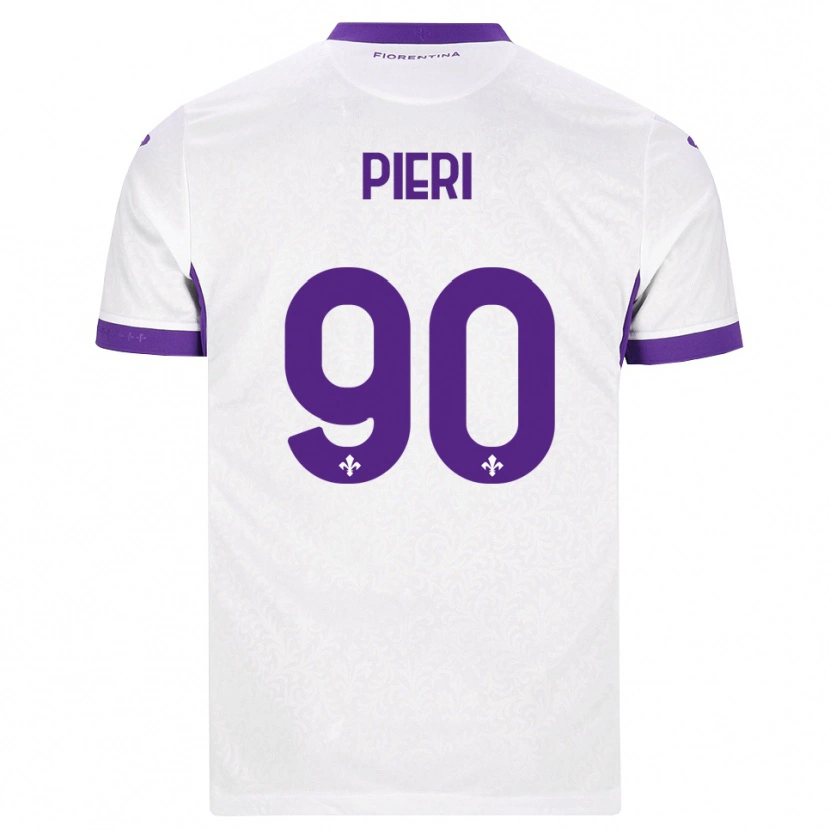 Danxen Børn Arianna Pieri #90 Hvid Lilla Udebane Spillertrøjer 2026/27 Trøje T-Shirt