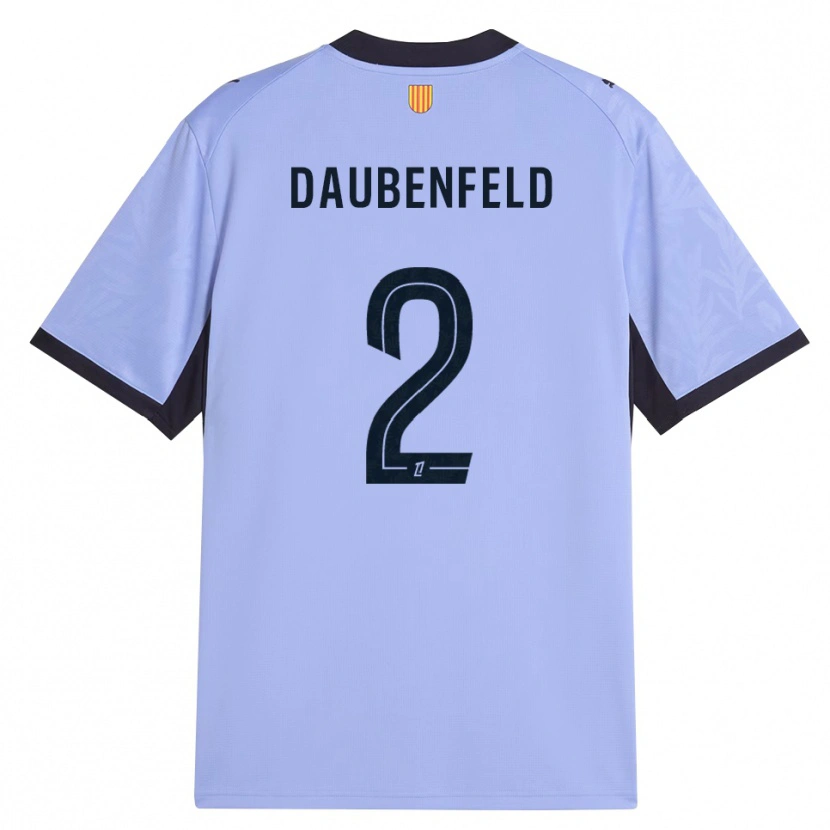 Danxen Børn Lucas Daubenfeld #2 Lilla Sort Tredje Sæt Spillertrøjer 2026/27 Trøje T-Shirt