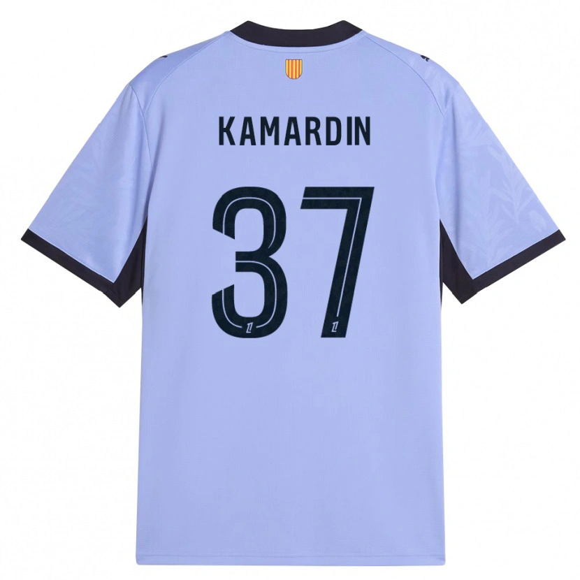 Danxen Børn Aaron Kamardin #37 Lilla Sort Tredje Sæt Spillertrøjer 2026/27 Trøje T-Shirt