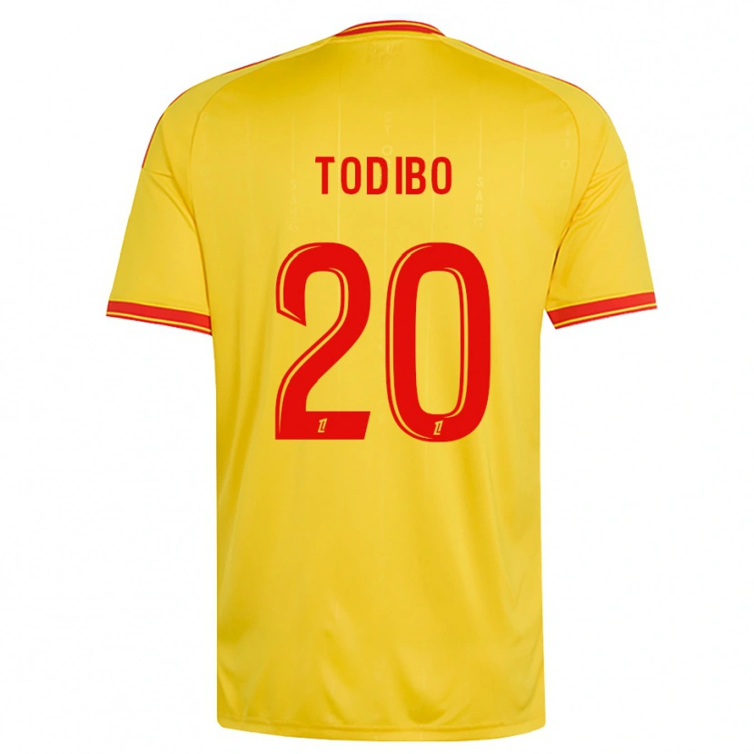 Danxen Mænd Jean-Clair Todibo #20 Guld Orange Rød Hjemmebane Spillertrøjer 2026/27 Trøje T-Shirt