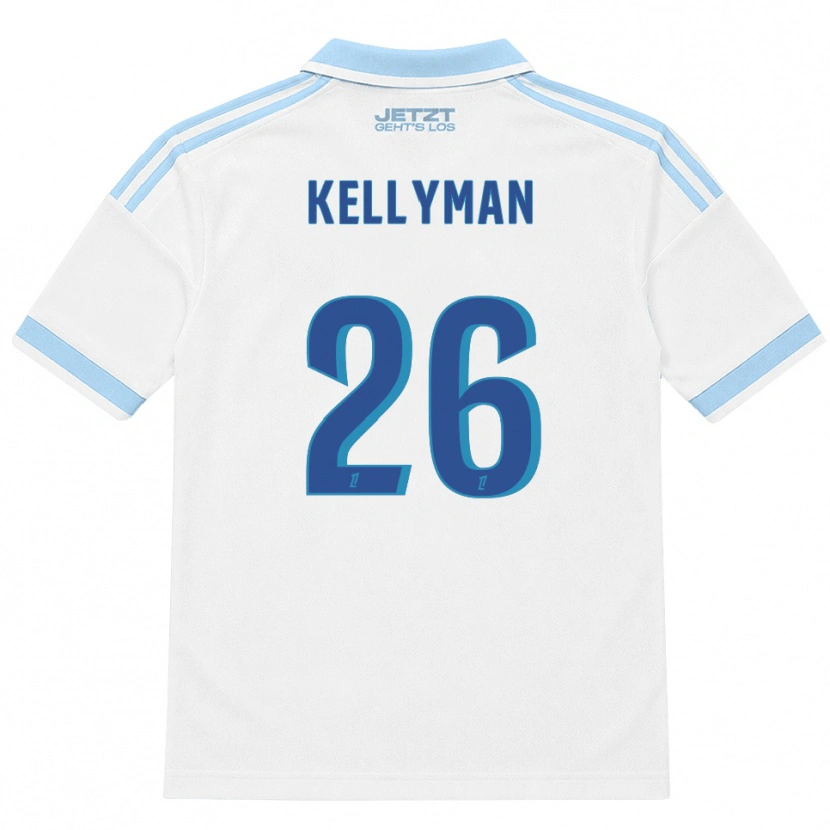 Danxen Mænd Omari Kellyman #26 Lys Himmelblå Hvid Rød Udebane Spillertrøjer 2026/27 Trøje T-Shirt