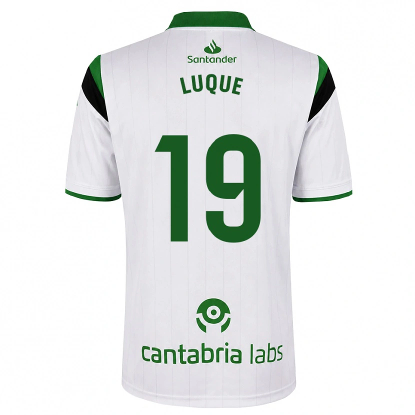 Danxen Mænd Iker Luque #19 Hvid Grøn Sort Hjemmebane Spillertrøjer 2026/27 Trøje T-Shirt