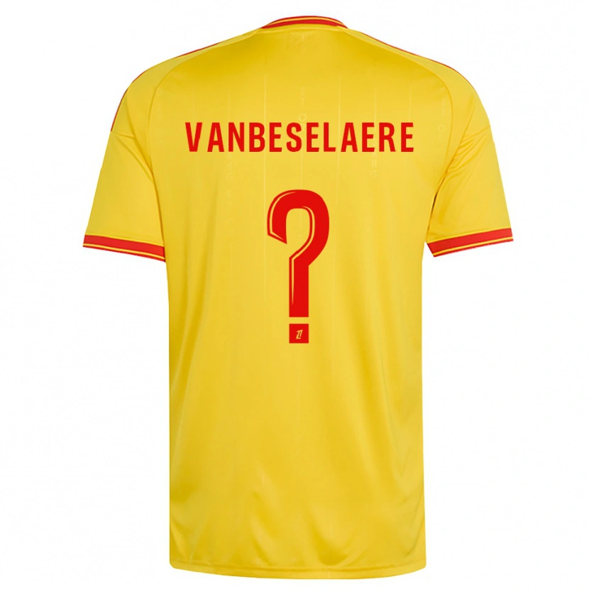 Danxen Mænd Emmanuel Vanbeselaere #0 Guld Orange Rød Hjemmebane Spillertrøjer 2026/27 Trøje T-Shirt