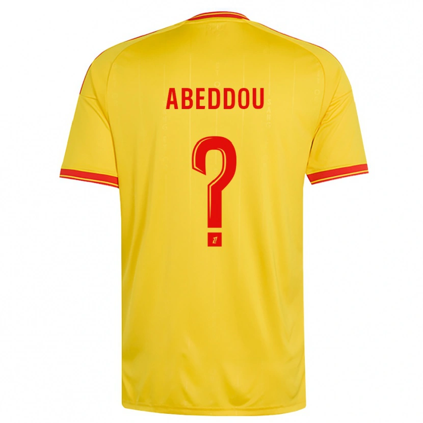 Danxen Mænd Adam Abeddou #0 Guld Orange Rød Hjemmebane Spillertrøjer 2026/27 Trøje T-Shirt