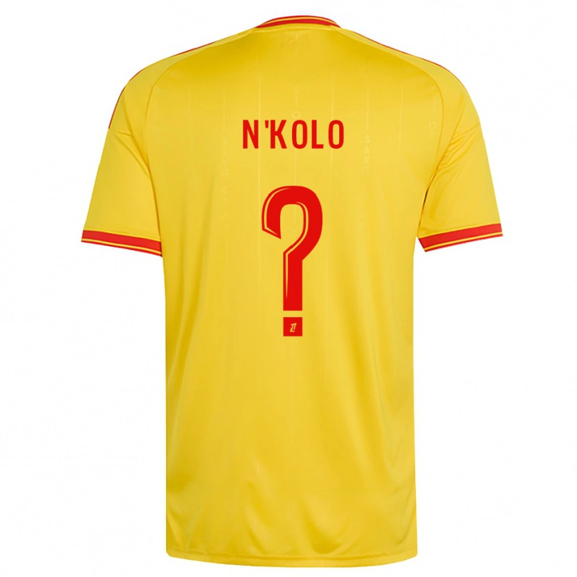 Danxen Mænd Pierre N'kolo #0 Guld Orange Rød Hjemmebane Spillertrøjer 2026/27 Trøje T-Shirt