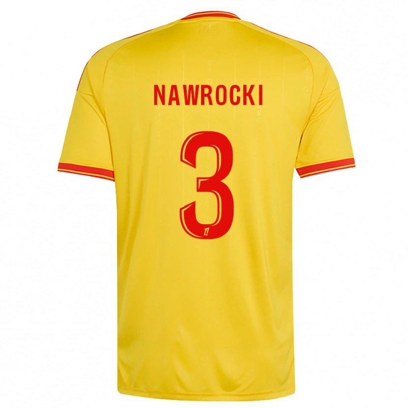 Danxen Mænd Maik Nawrocki #3 Guld Orange Rød Hjemmebane Spillertrøjer 2026/27 Trøje T-Shirt