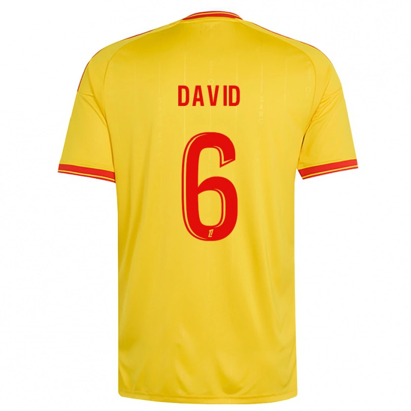 Danxen Mænd Tess David #6 Guld Orange Rød Hjemmebane Spillertrøjer 2026/27 Trøje T-Shirt