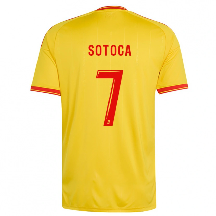 Danxen Mænd Florian Sotoca #7 Guld Orange Rød Hjemmebane Spillertrøjer 2026/27 Trøje T-Shirt