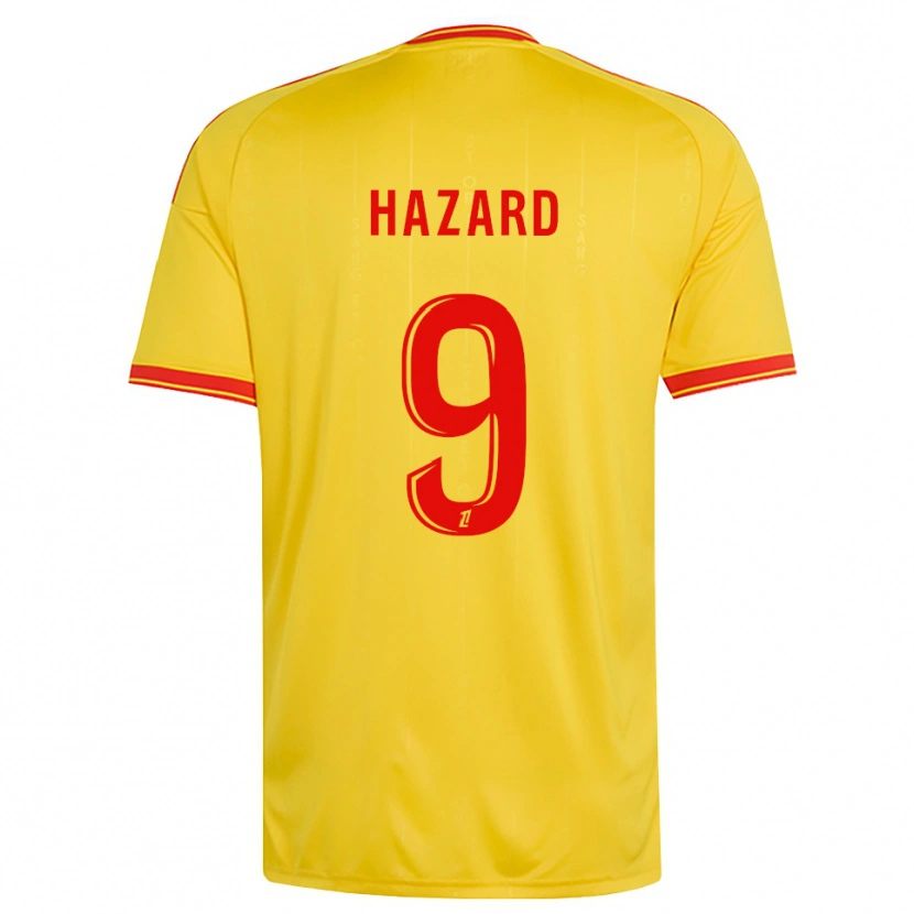 Danxen Mænd Thorgan Hazard #9 Guld Orange Rød Hjemmebane Spillertrøjer 2026/27 Trøje T-Shirt