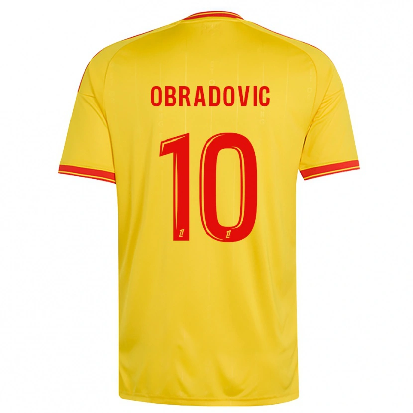 Danxen Mænd Ognjen Obradovic #10 Guld Orange Rød Hjemmebane Spillertrøjer 2026/27 Trøje T-Shirt
