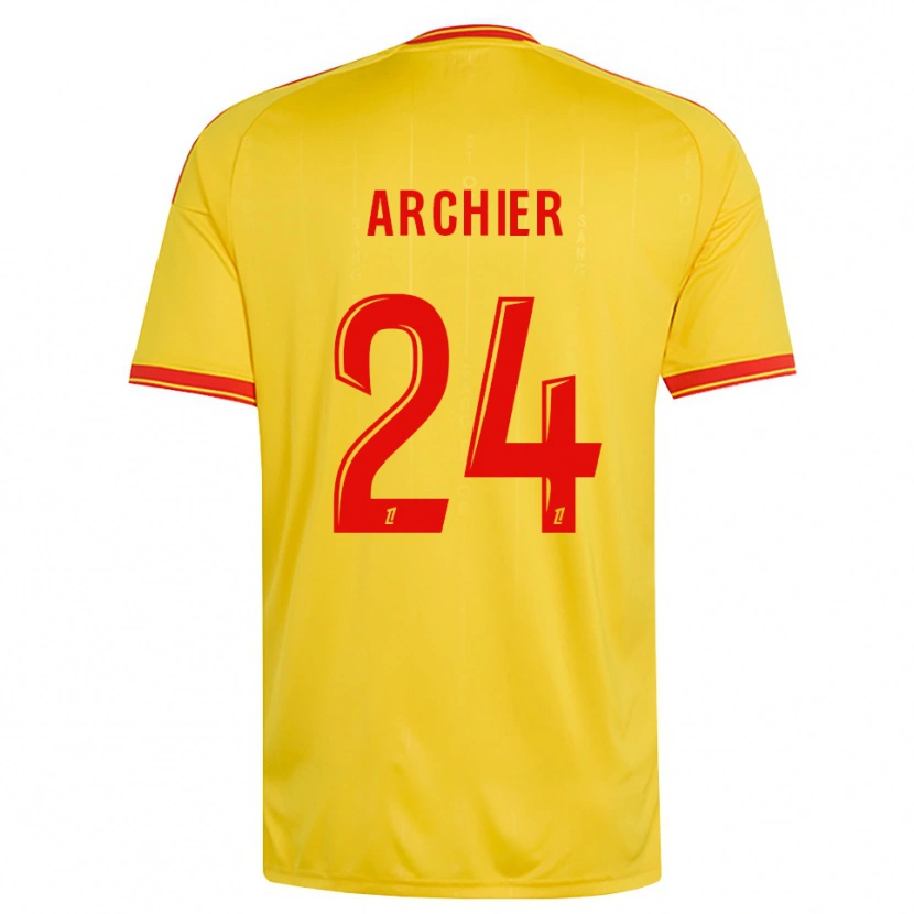 Danxen Mænd Louann Archier #24 Guld Orange Rød Hjemmebane Spillertrøjer 2026/27 Trøje T-Shirt