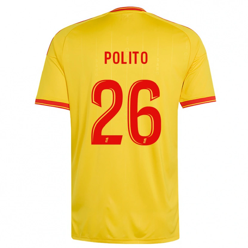 Danxen Mænd Carla Polito #26 Guld Orange Rød Hjemmebane Spillertrøjer 2026/27 Trøje T-Shirt