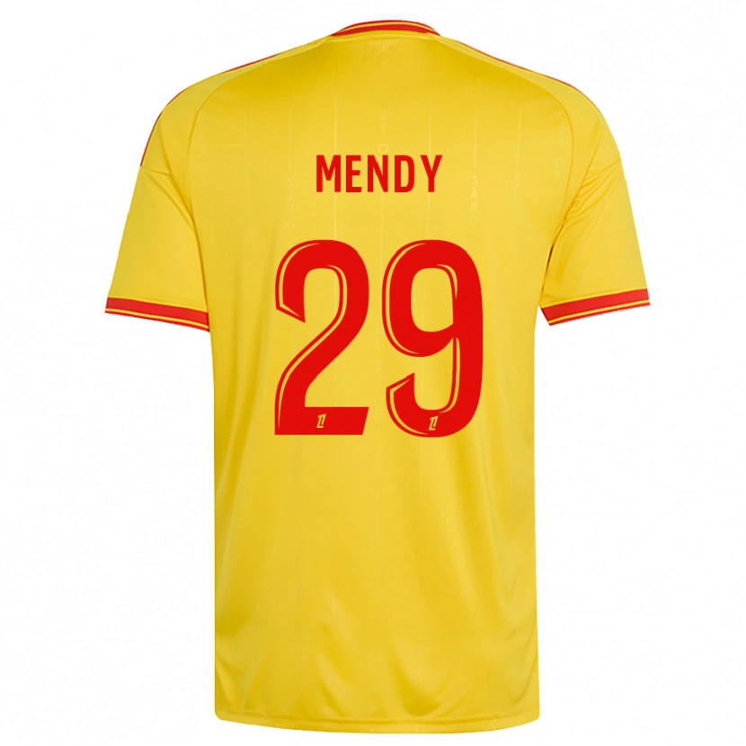 Danxen Mænd Noëlie Mendy #29 Guld Orange Rød Hjemmebane Spillertrøjer 2026/27 Trøje T-Shirt