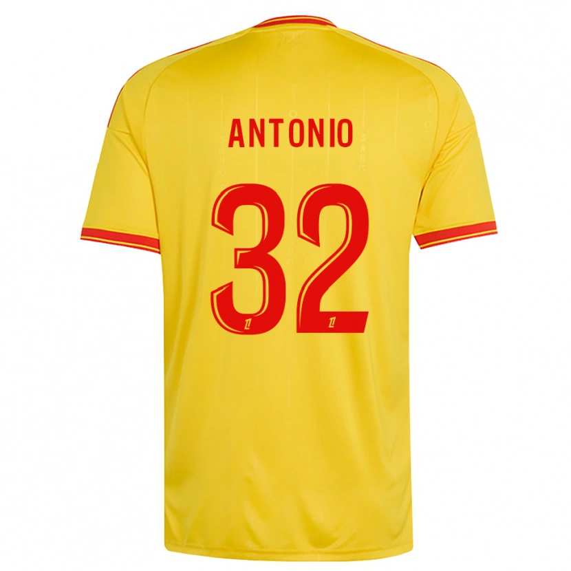 Danxen Mænd Kyllian Antonio #32 Guld Orange Rød Hjemmebane Spillertrøjer 2026/27 Trøje T-Shirt