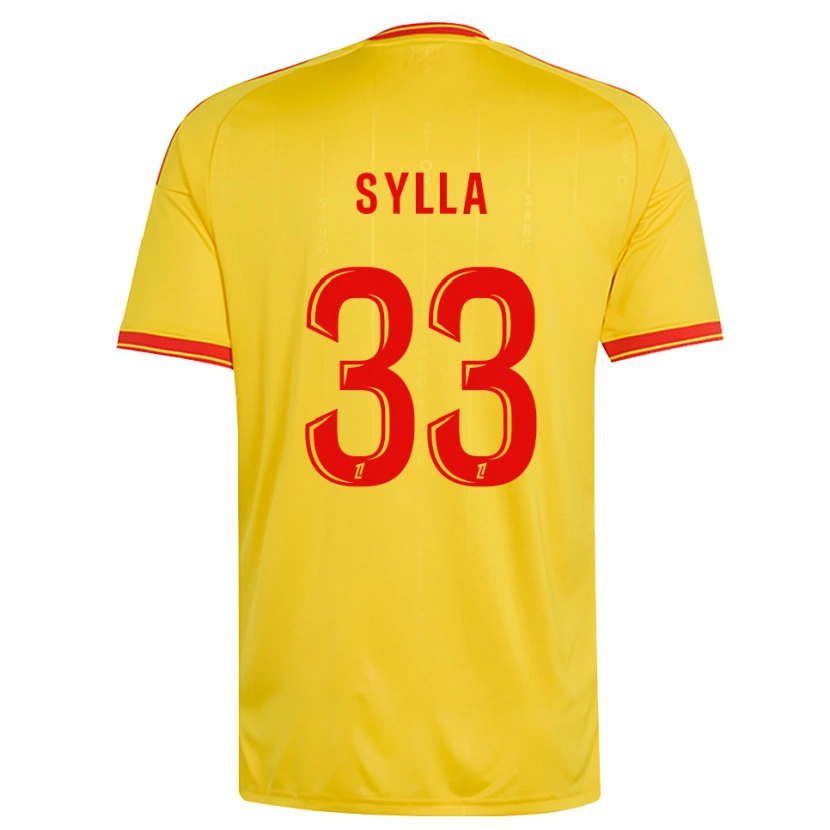 Danxen Mænd Fodé Sylla #33 Guld Orange Rød Hjemmebane Spillertrøjer 2026/27 Trøje T-Shirt