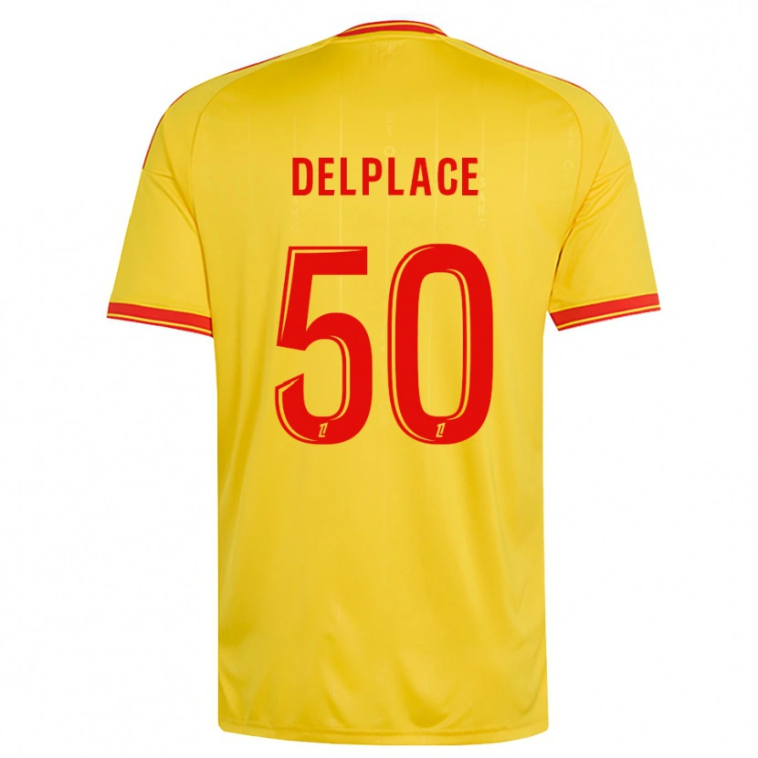 Danxen Mænd Adam Delplace #50 Guld Orange Rød Hjemmebane Spillertrøjer 2026/27 Trøje T-Shirt
