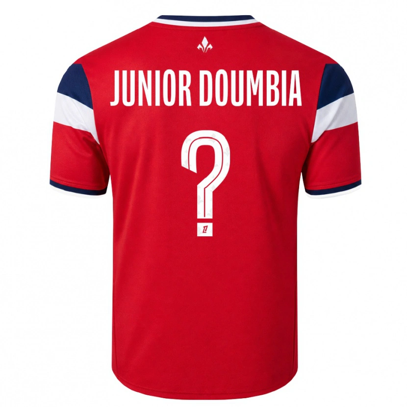 Danxen Mænd Samba Junior Doumbia #0 Rød Hvid Kongeblå Hjemmebane Spillertrøjer 2026/27 Trøje T-Shirt