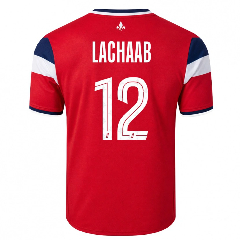 Danxen Mænd Younes Lachaab #12 Rød Hvid Kongeblå Hjemmebane Spillertrøjer 2026/27 Trøje T-Shirt