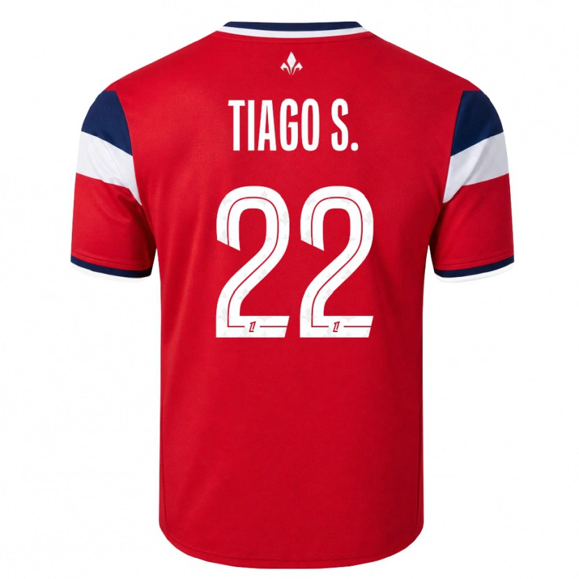 Danxen Mænd Tiago Santos #22 Rød Hvid Kongeblå Hjemmebane Spillertrøjer 2026/27 Trøje T-Shirt