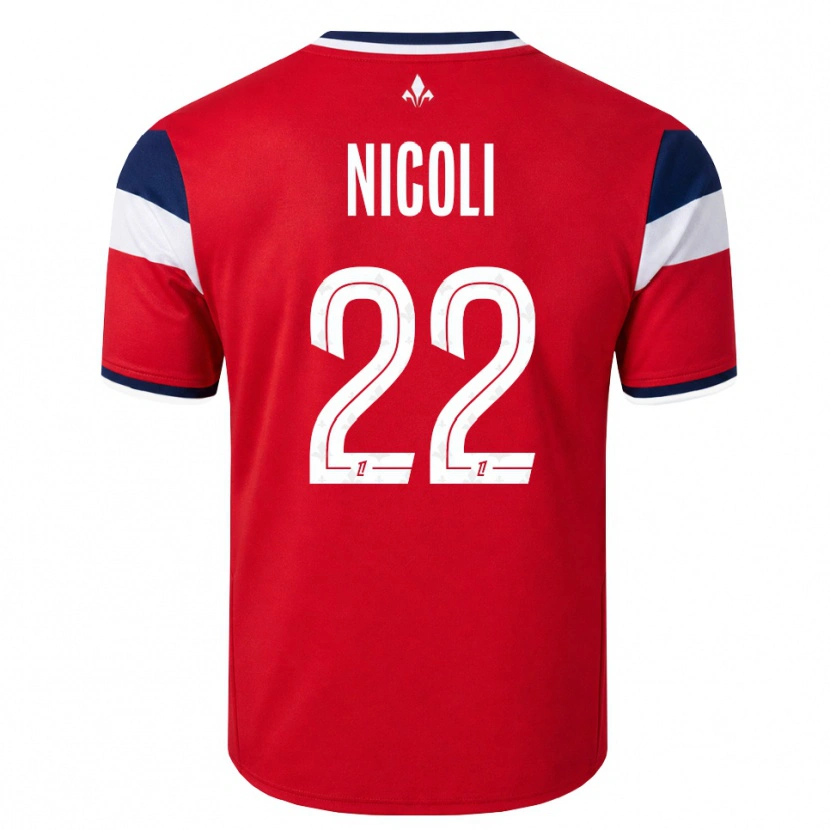 Danxen Mænd Morgane Nicoli #22 Rød Hvid Kongeblå Hjemmebane Spillertrøjer 2026/27 Trøje T-Shirt