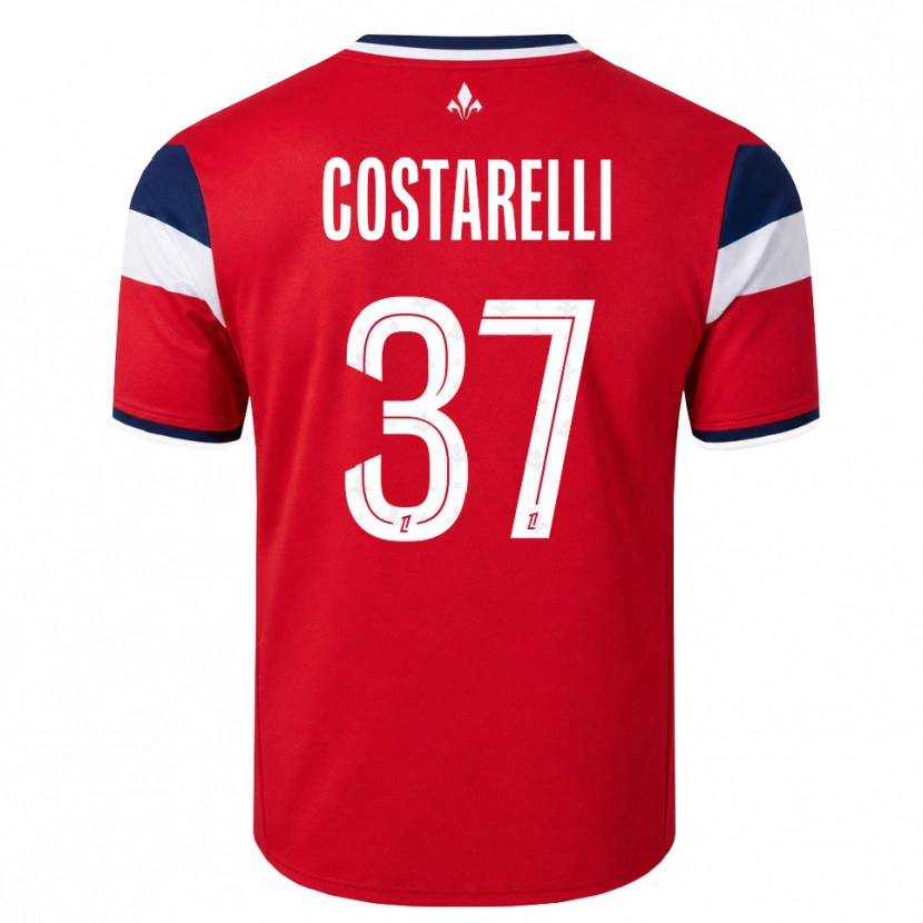 Danxen Mænd Morgan Costarelli #37 Rød Hvid Kongeblå Hjemmebane Spillertrøjer 2026/27 Trøje T-Shirt