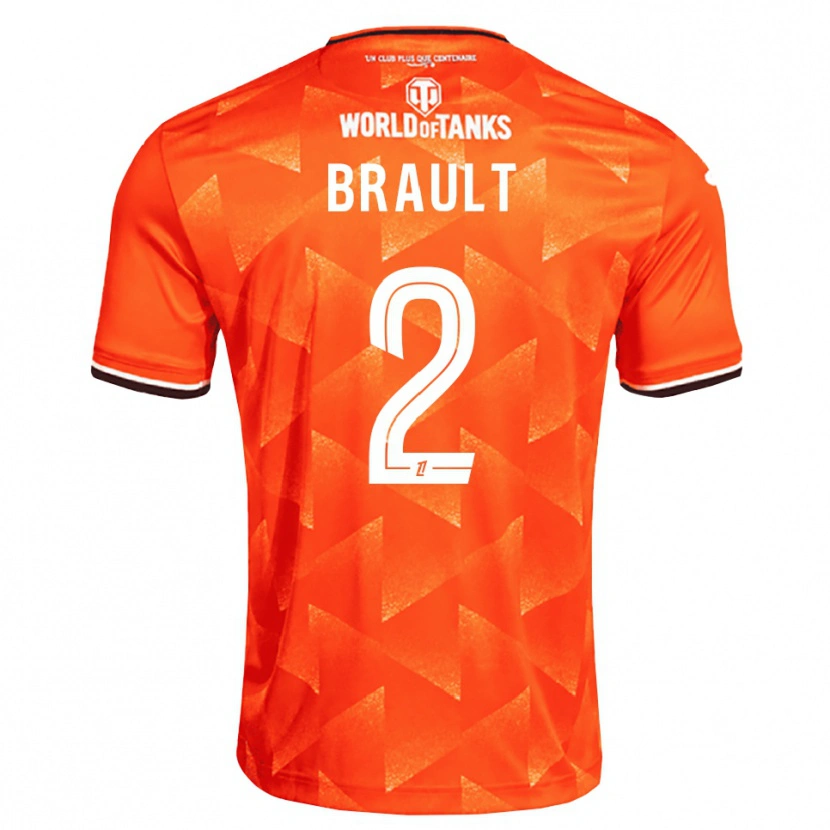 Danxen Mænd Matis Brault #2 Orange Hvid Sort Hjemmebane Spillertrøjer 2026/27 Trøje T-Shirt