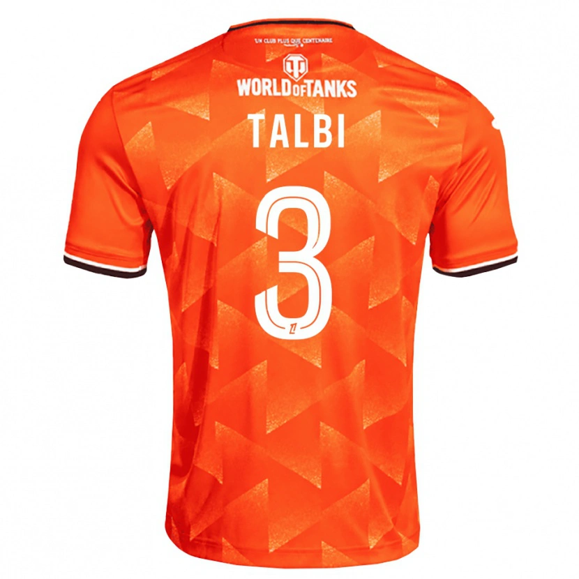 Danxen Mænd Montassar Talbi #3 Orange Hvid Sort Hjemmebane Spillertrøjer 2026/27 Trøje T-Shirt