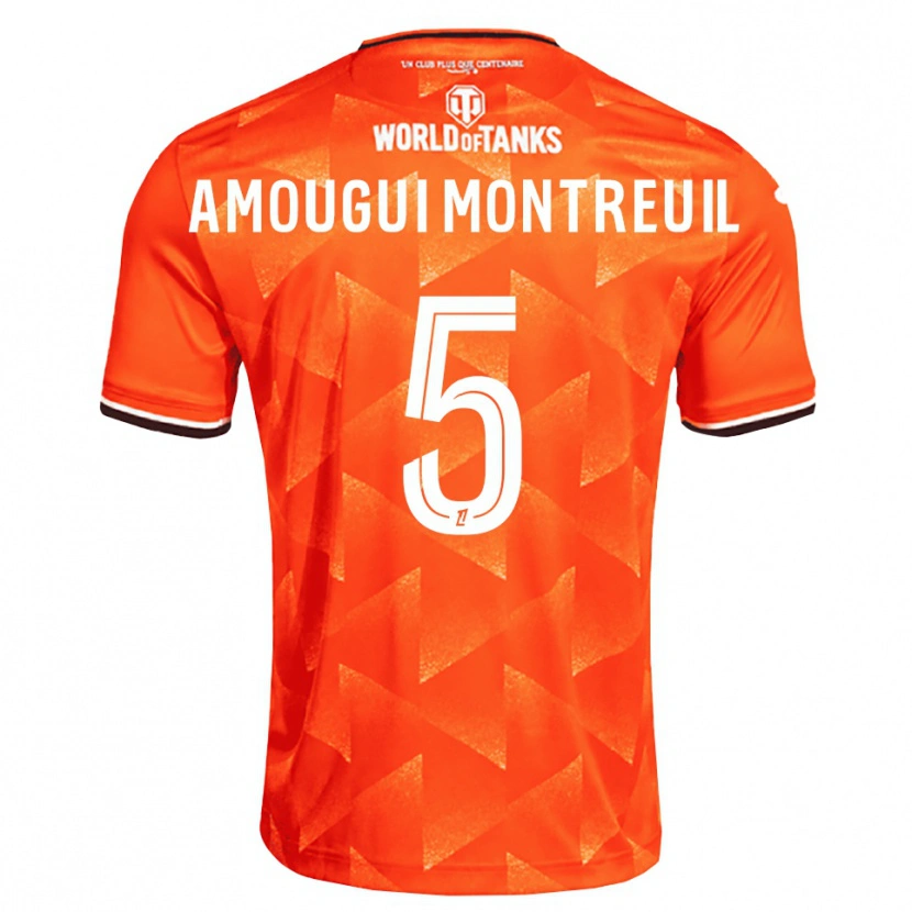 Danxen Mænd Maceo Amougui Montreuil #5 Orange Hvid Sort Hjemmebane Spillertrøjer 2026/27 Trøje T-Shirt