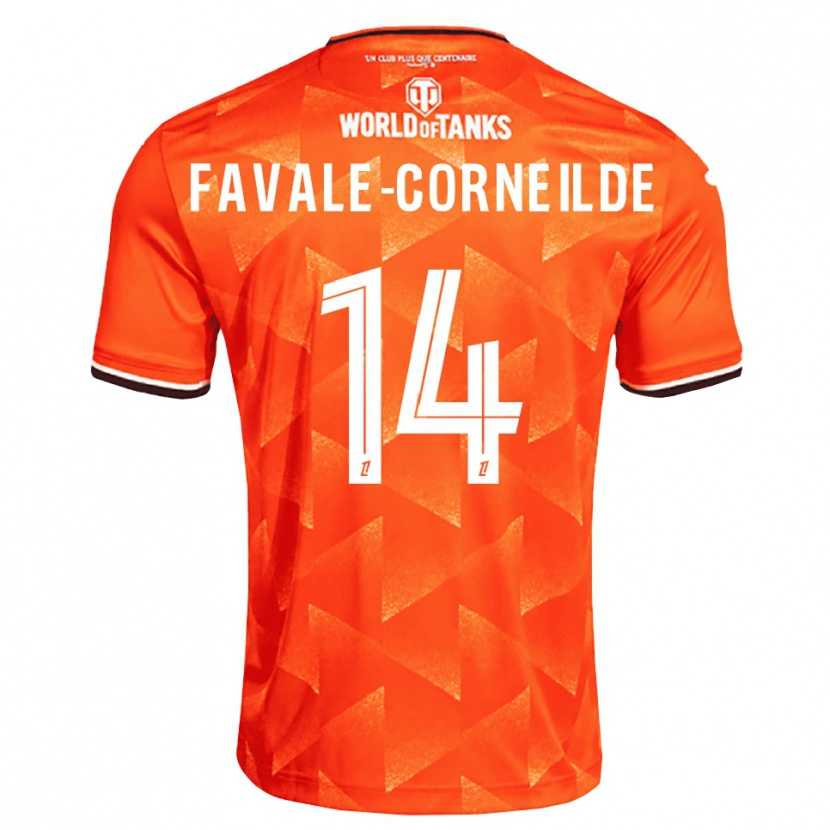 Danxen Mænd Gianni Favale-Corneilde #14 Orange Hvid Sort Hjemmebane Spillertrøjer 2026/27 Trøje T-Shirt