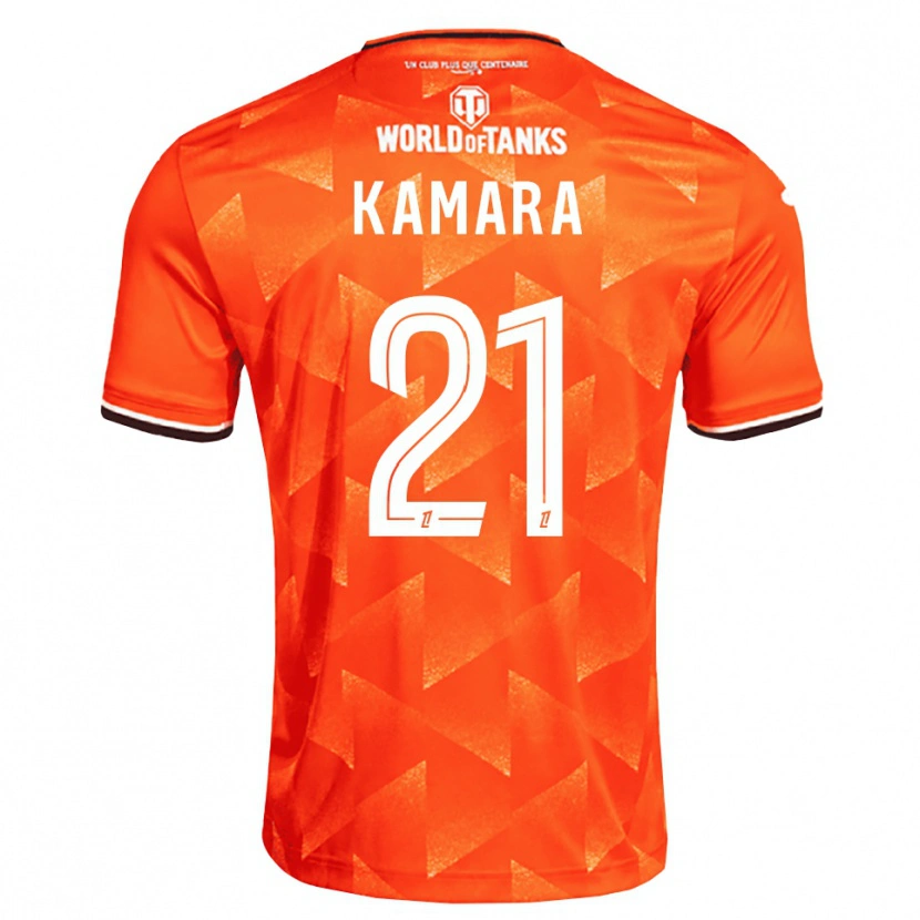 Danxen Mænd Bingourou Kamara #21 Orange Hvid Sort Hjemmebane Spillertrøjer 2026/27 Trøje T-Shirt