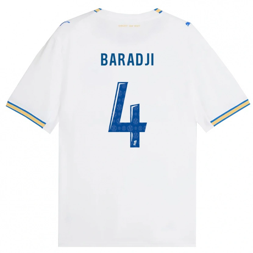 Danxen Mænd Mohamed Baradji #4 Dodgerblå Hvid Hjemmebane Spillertrøjer 2026/27 Trøje T-Shirt