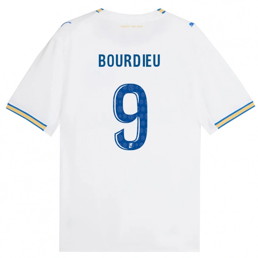 Danxen Mænd Mathilde Bourdieu #9 Dodgerblå Hvid Hjemmebane Spillertrøjer 2026/27 Trøje T-Shirt